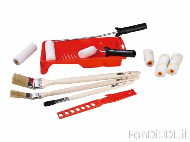 Set per tinteggiare Powerfix, prezzo 4,99 &#8364; per Al set 
- Ampio set per ...