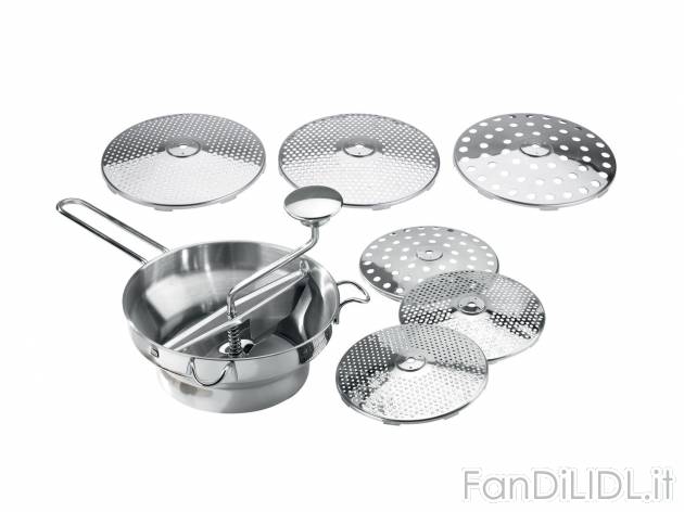 Passaverdura in acciaio , prezzo 9.99 &#8364; 
- Per preparare marmellate, ...