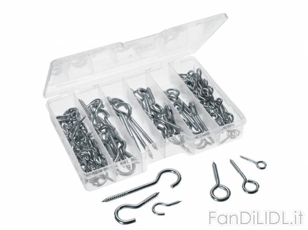 Set minuteria assortita Powerfix, prezzo 2,99 &#8364; per Al set 
- Set ganci, ...