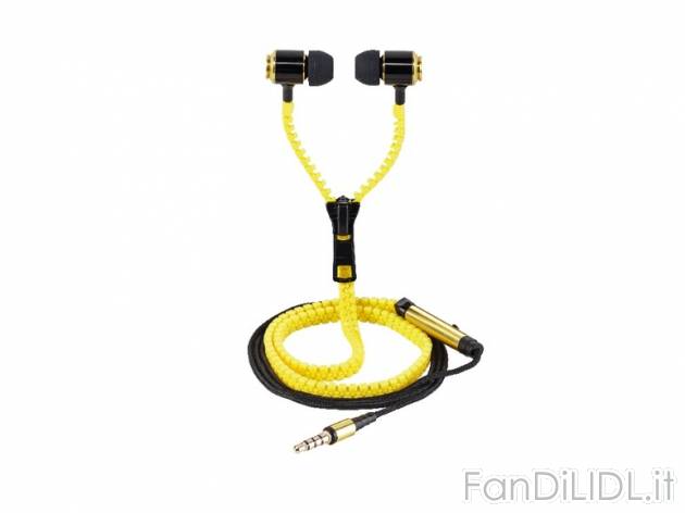 Cuffie auricolari Silvercrest, prezzo 4,99 &#8364; per Alla confezione 
- Tasto ...