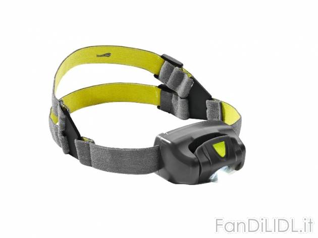 Lampada frontale a LED Crivit, prezzo 9,99 &#8364; per Alla confezione 
- Con ...