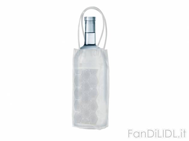 Borsa portabottiglie refrigeranteo accumulatore di freddo flessibile, 2 pezzi , ...