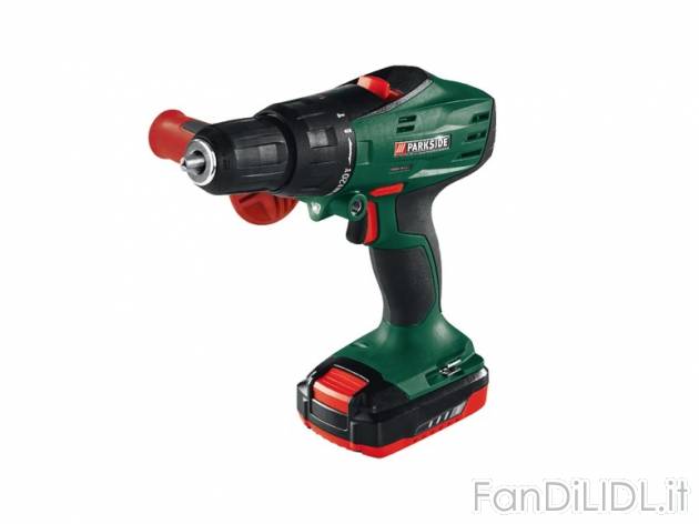 Trapano a percussione ricaricabile Parkside, prezzo 59,99 &#8364; per Alla confezione ...