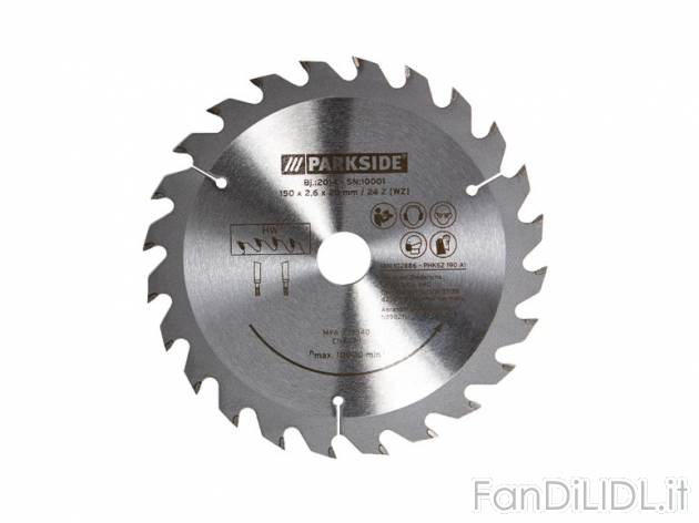 Lama per sega circolare, 150 mm Parkside, prezzo 4,99 &#8364; per Alla confezione ...