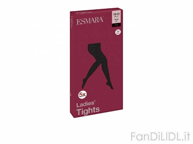 Collant da donna 20 DEN Esmara, prezzo 2,99 &#8364; per Alla confezione 
- Punta ...