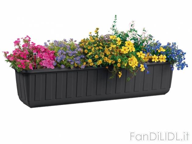 Vaso per fiori con sistema d&#039;irrigazione controllata, 80 cm Florabest, ...