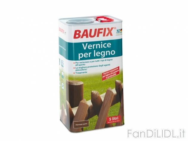 Vernice per legno, 5 L , prezzo 9,99 &#8364; per Alla confezione 
- Per recinzioni ...