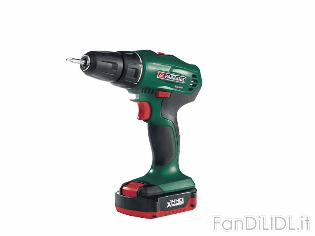Trapano avvitatore ricaricabile Parkside, prezzo 39,99 &#8364; per Alla confezione ...