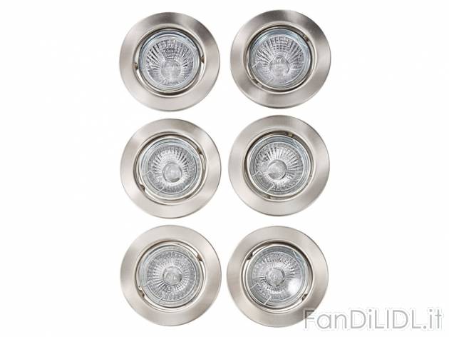 Set faretti alogeni ad incasso Livarno Lux, prezzo 11,99 &#8364; per Al set ...