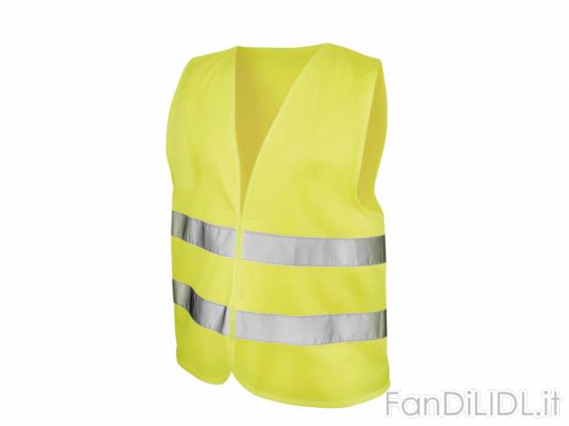 Gilet ad alta visibilità , prezzo 2.99 &#8364; 
- Due strisce rifrangenti ...