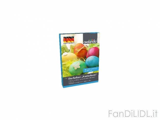 Set per dipingere le uova , prezzo 1,49 &#8364; per Al set 
- Facile da usare ...