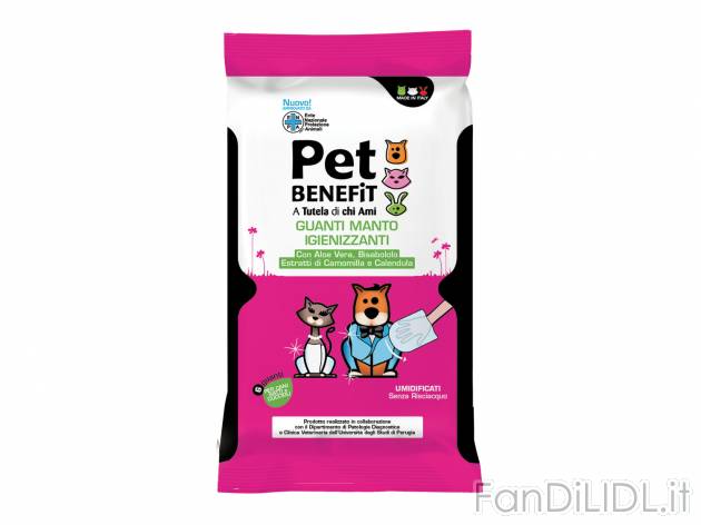Guanti igienizzanti per il manto di cani e gatti , prezzo 1.99 &#8364;