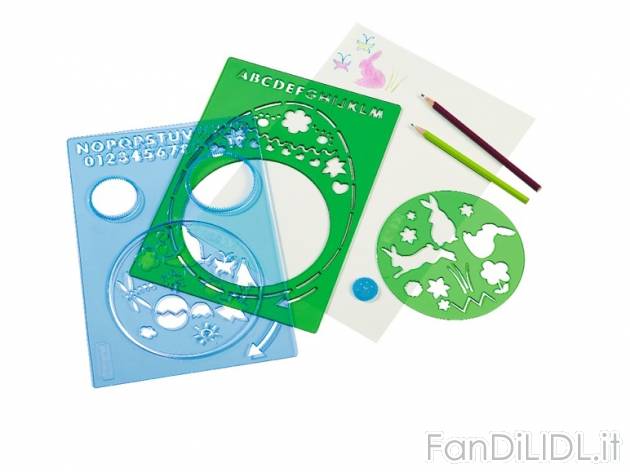 Set sagome da disegno , prezzo 1,99 &#8364; per Al set 
- Stimola la motricit&#224; ...
