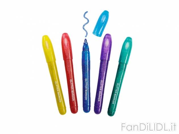 Penne glitter, 5 pezzi United Office, prezzo 2,99 &#8364; per Alla confezione ...