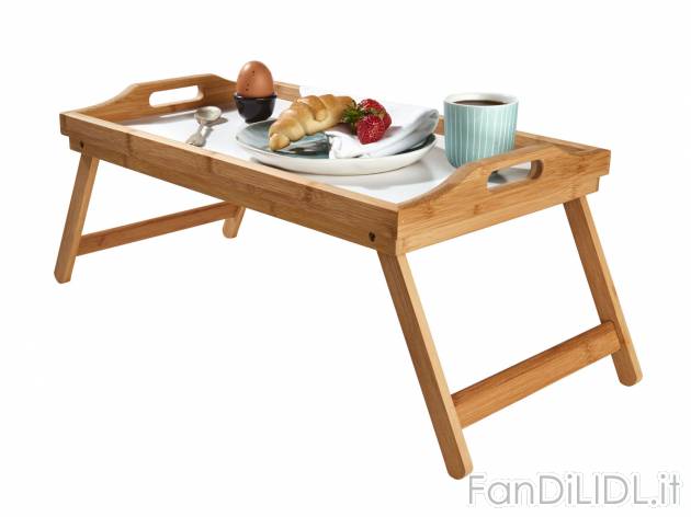 Vassoio da letto , prezzo 8.99 &#8364; 
- In legno di bamb&#249; con piano ...