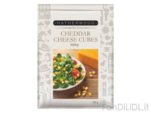 Cheddar a cubetti , prezzo 2.29 EUR  
Cheddar a cubetti  Nuovo!  
-  In diversi gusti