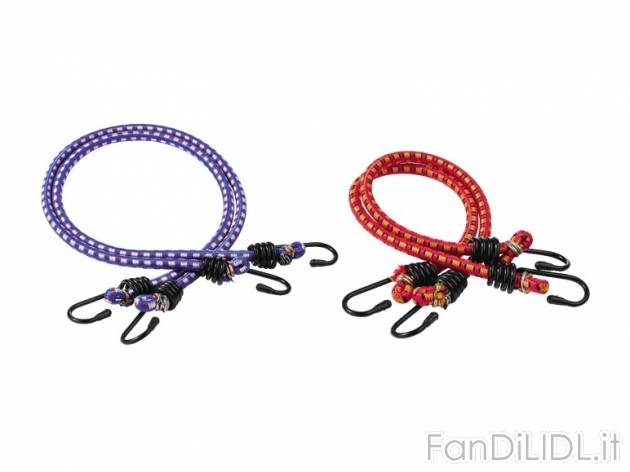 Cinghia con tenditore a cricco 5 m/ Elastici per portapacchi 45 cm e 65 cm, 4 pezzi/ ...