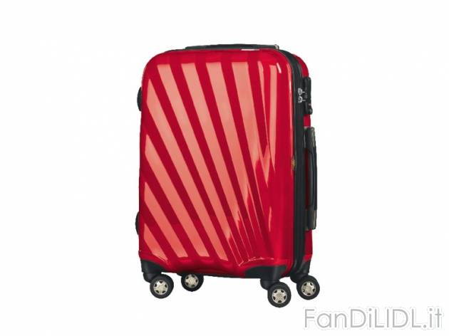Trolley in policarbonato nero, blu, rosso o argento , prezzo 39,99 &#8364; per ...