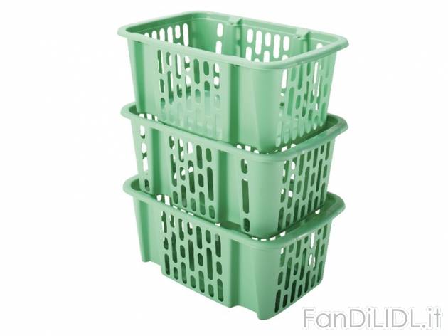 Set cesti impilabili, 3 o 2 pezzi Ordex, prezzo 2,99 &#8364; per Al set 
- 5 ...