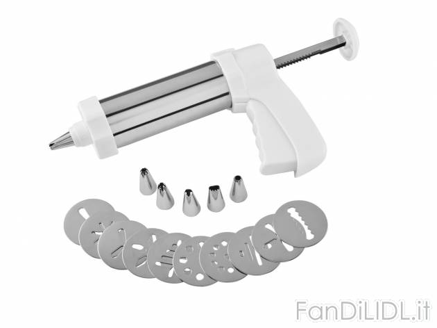 Pressa per biscotti , prezzo 8.99 &#8364; 
- Set di 18 accessori con 10 dischi ...