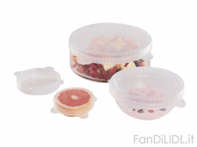 Set coperchi in silicone Ernesto, prezzo 6,99 &#8364; per Alla confezione 
- ...