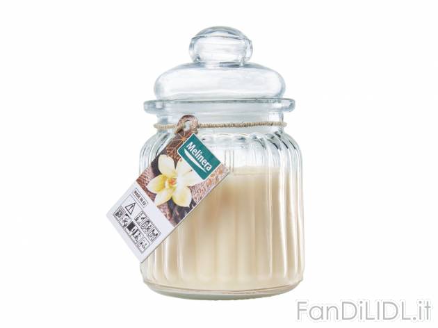 Candela profumata in vasetto o candela effetto metallizzato , prezzo 1.99 &#8364;