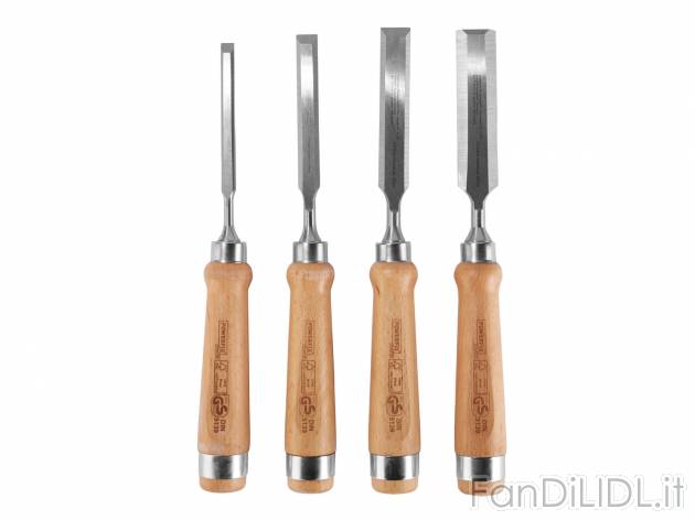 Set scalpelli, 4 pezzi , prezzo 8.99 &#8364; 
- Lame in acciaio al cromo vanadio ...