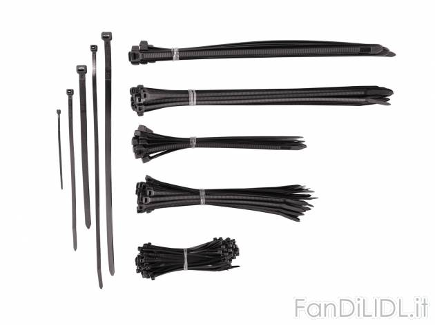 Set fascette fermacavo, 250 pezzi , prezzo 2.99 &#8364; 
- In diverse lunghezze ...