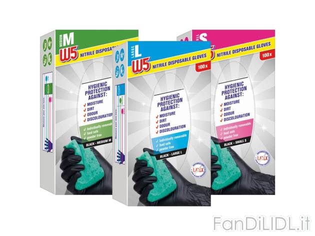 Guanti monouso in nitrile , prezzo 4.99 EUR  
Guanti monouso in nitrile    
-  100 pezzi