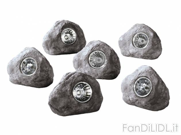 Set lampada solare 3 o 6 pezzi Livarno Lux, prezzo 9,99 &#8364; per Alla confezione ...