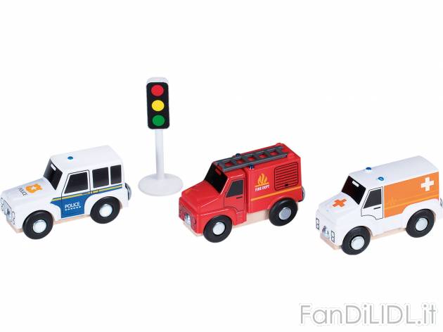 Set veicoli giocattolo per pista in legno , prezzo 3.99 &#8364;