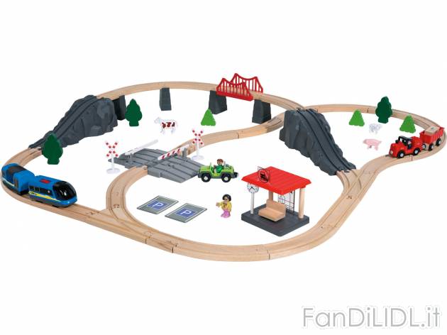 Gioco ferrovia in legno , prezzo 22.99 &#8364; 
- Con numerosi accessori
- ...