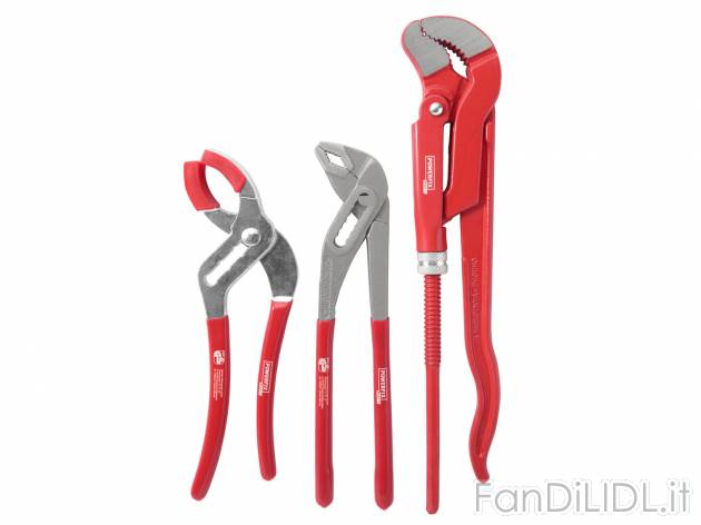 Pinze per idraulica, 3 pezzi , prezzo 9.99 &#8364; 
Include:
- Pinza ad angolo ...