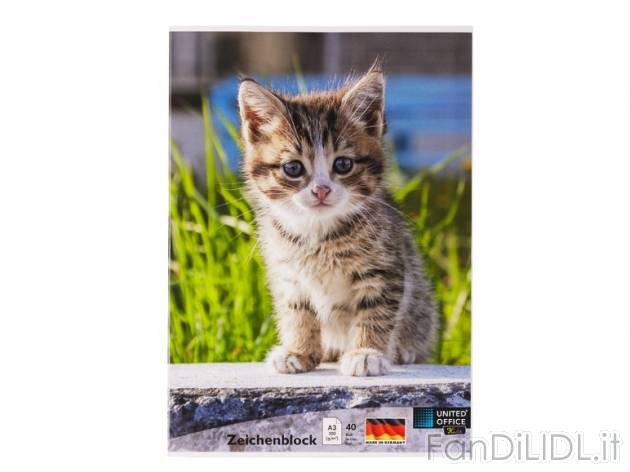 Blocco da disegno A3, 40 fogli , prezzo 1,49 &#8364; per Alla confezione 
- ...