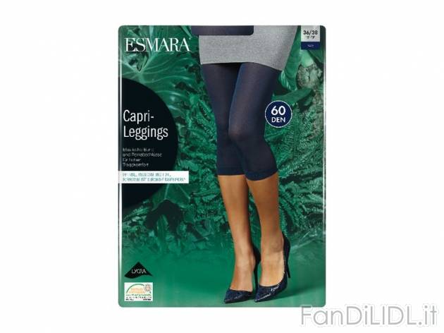 Leggings capri da donna, 60 DEN Esmara, prezzo 2,99 &#8364; per Alla confezione ...