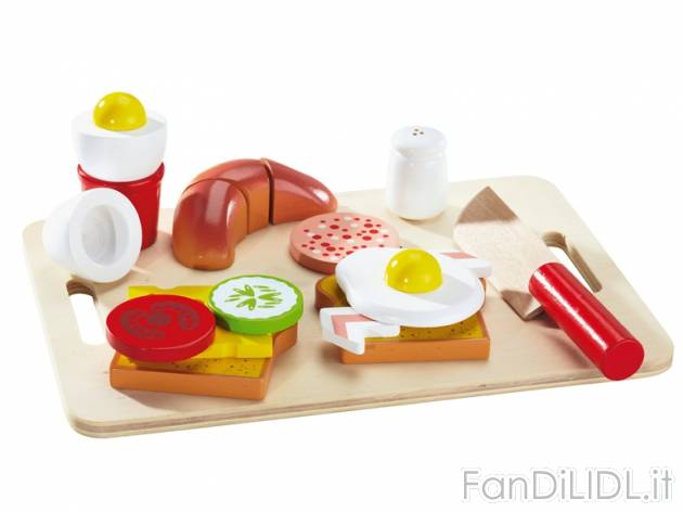 Set tagliere con alimenti giocattolo , prezzo 6,99 &#8364; per Alla confezione ...