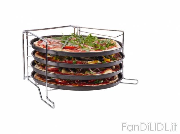 Set teglie per pizza con supporto , prezzo 8,99 &#8364; per Alla confezione ...