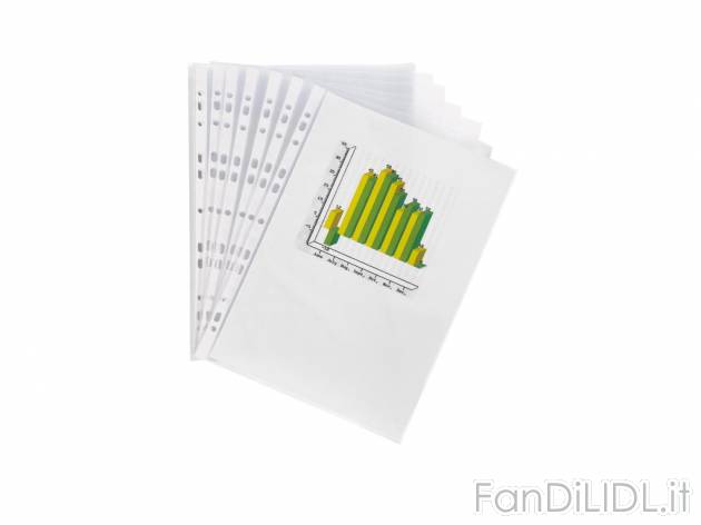 Buste trasparenti A4 , prezzo 2.99 &#8364; per Alla confezione 
- Con fori ...