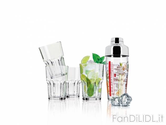 Set shaker e bicchieri da cocktail Ernesto, prezzo 12,99 &#8364; per Al set ...