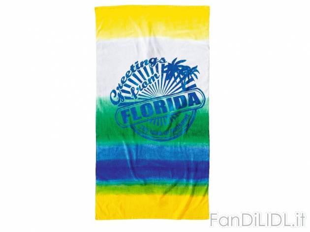 Telo mare 85 x 160 cm , prezzo 8,99 &#8364; per Alla confezione 
- Materiale: ...
