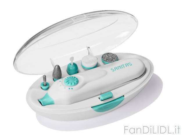 Set manicure-pedicure Sanitas, prezzo 6,99 &#8364; per Al set 
- Inclusi 5 accessori ...
