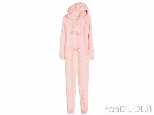 Tuta intera da donna , prezzo 14.99 &#8364;. Una tuta calda con un cappuccio per lei.