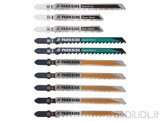 Set lame per seghetto a pendolo Parkside, prezzo 5,99 &#8364; per Alla confezione ...