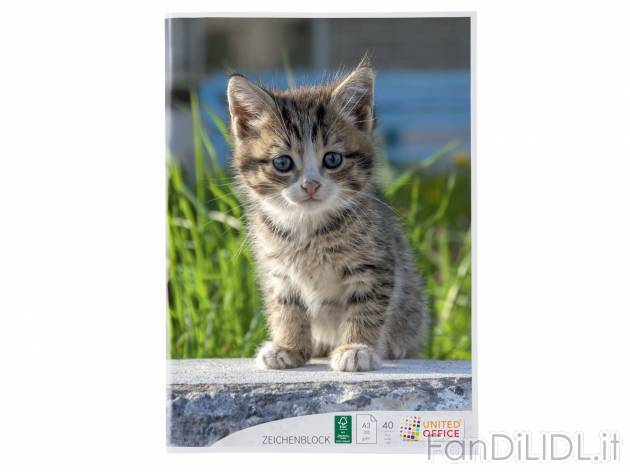 Blocco da disegno A3, 40 fogli , prezzo 1.29 &#8364;