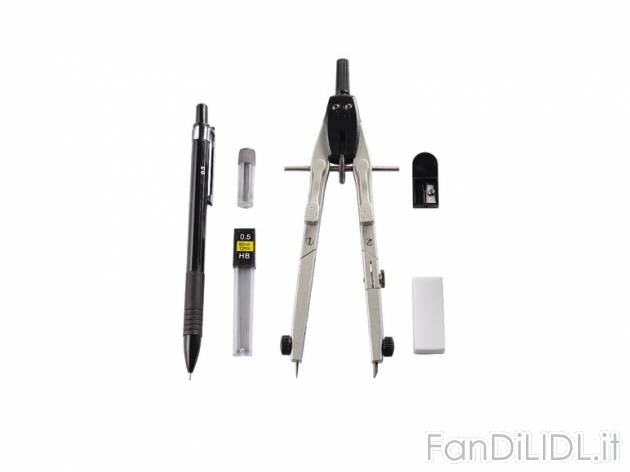 Set compasso United Office, prezzo 2,99 &#8364; per Al set 
- Con attacco rapido ...