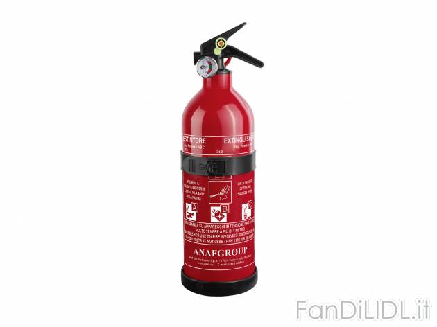 Estintore 1kg , prezzo 9.99 &#8364;  
-  Estintore a polvere ABC