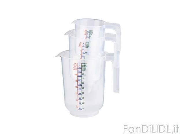 Ciotole per impastare o set caraffe graduate, 3 pezzi Ernesto, prezzo 2,49 &#8364; ...