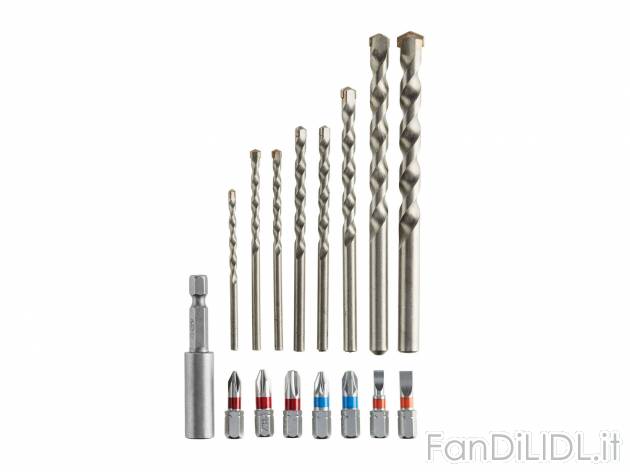 Set bit e punte per trapano, 16 pezzi , prezzo 4.99 &#8364;