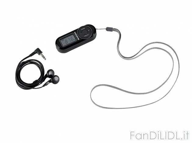 Mini radio FM , prezzo 4,99 &#8364; per Alla confezione 
- Ricerca emittente ...