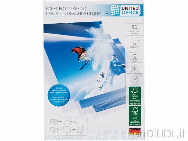 Carta fotografica A4, 50 fogli , prezzo 5.99 &#8364; 
- Risoluzione fino a ...